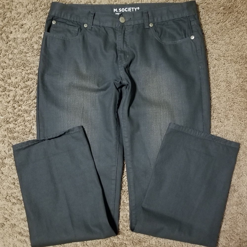 M Society "waxed" jeans  /Sz 38x34
